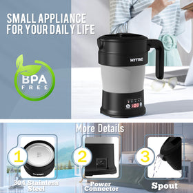 HYTRIC kettle with safety features to prevent dry boiling and overheating.