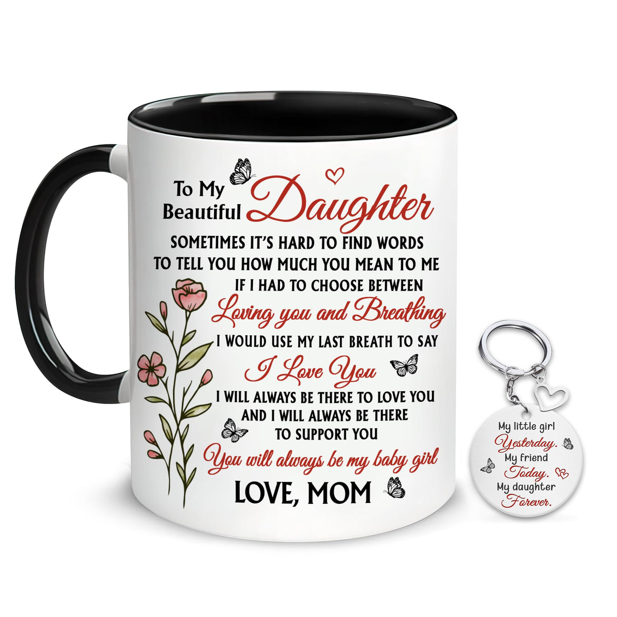 Hyturtle To My Daughter mug with front design showcasing the message for daily motivation.