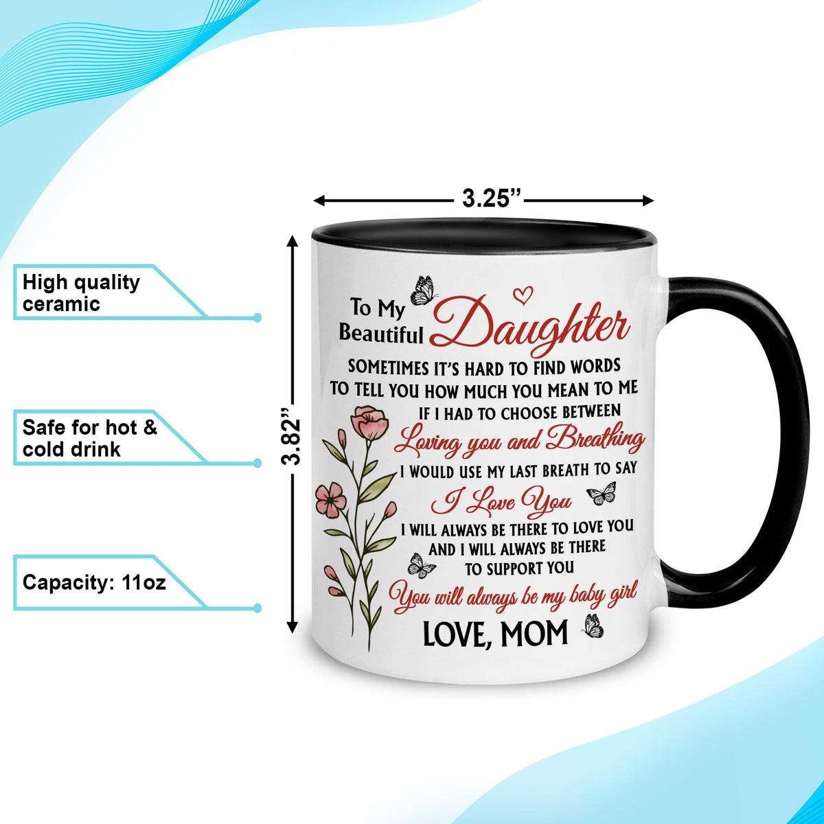 Hyturtle To My Daughter mug includes a bonus keychain for gifting value.
