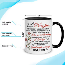 Hyturtle To My Daughter mug includes a bonus keychain for gifting value.