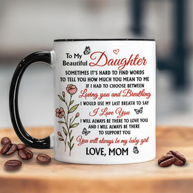 Hyturtle To My Daughter mug presented as a gift-ready package.