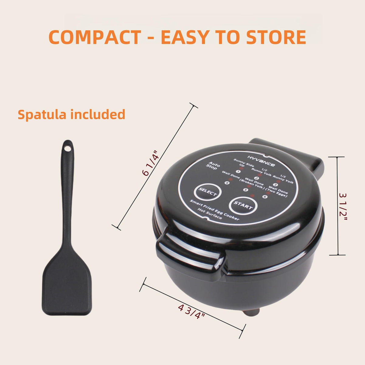 Hyvance Egg Cooker alarm indicator helps you time perfect breakfasts.