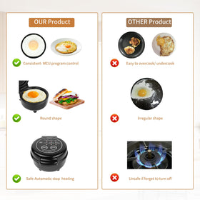 Hyvance Round Egg Cooker inside view reveals even heat distribution for consistent eggs.