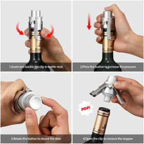 HYZ gold champagne stopper matches premium bottles and keeps freshness.