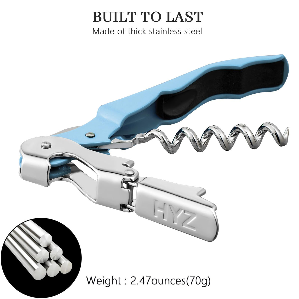 HYZ compact design fits comfortably in the hand.