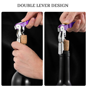 HYZ built-in foil cutter and bottle cap opener streamline bottle preparation.