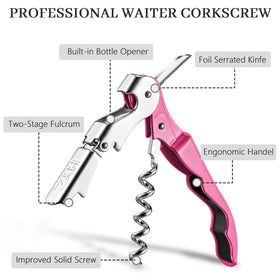 HYZ waiter corkscrew with double-hinged design for smooth cork removal.