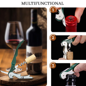 HYZ wine opener featuring double-hinged design for smooth cork removal