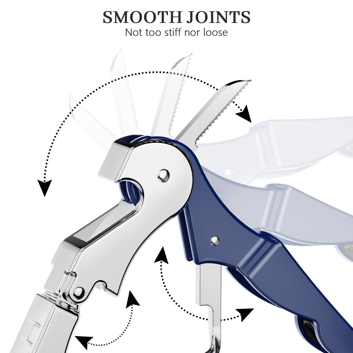 HYZ wine opener with integrated foil cutter for quick foil removal.