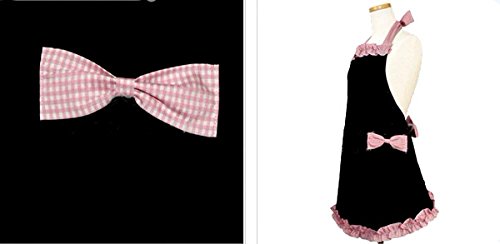Hyzrz bib apron in black with waist ties for a tailored look