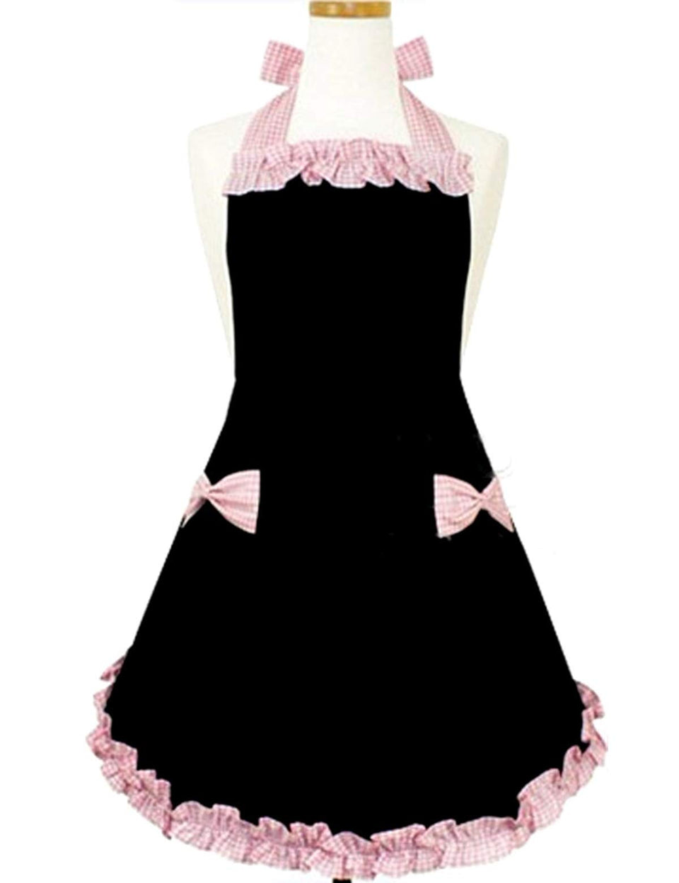 Hyzrz cute apron with black pockets for easy access while cooking