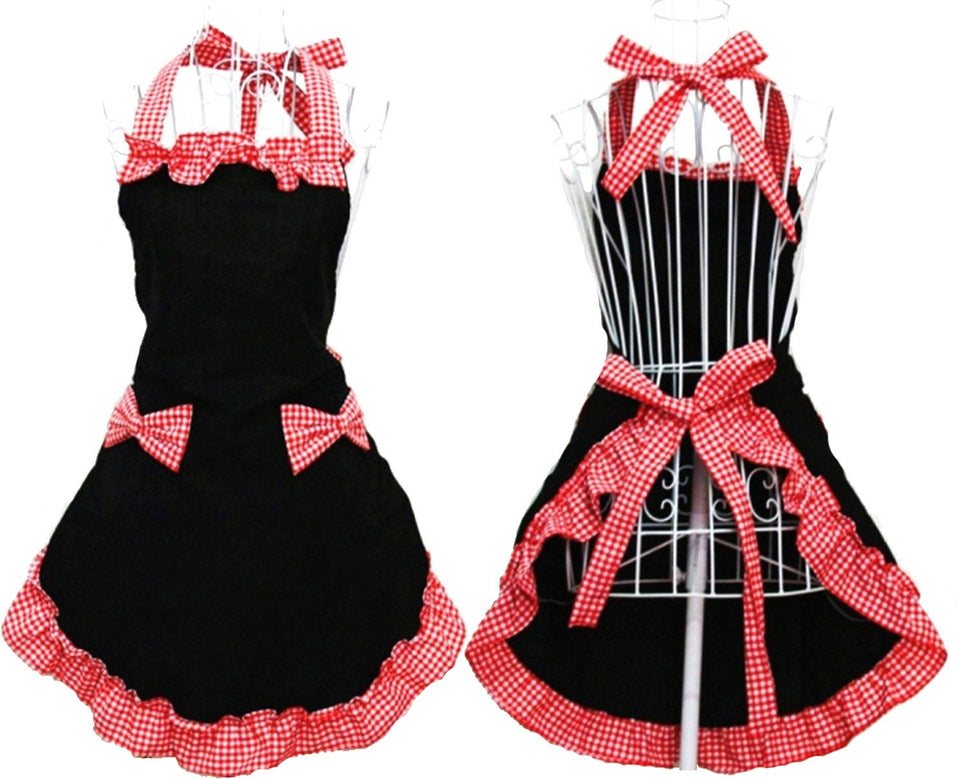 Hyzrz cute ladies apron with multicolor pockets for convenient storage