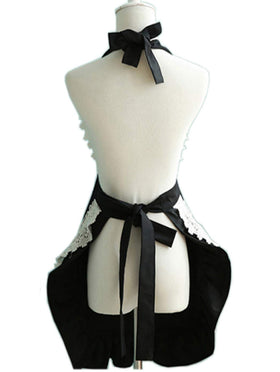 Hyzrz Lovely Home Work apron back view shows waist ties for comfortable fit.