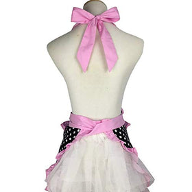 Hyzrz side ruffle pink trim adds playful kitchen flair.