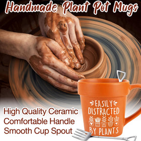 Hzizi plant mug shown as decorative flower pot on a shelf.