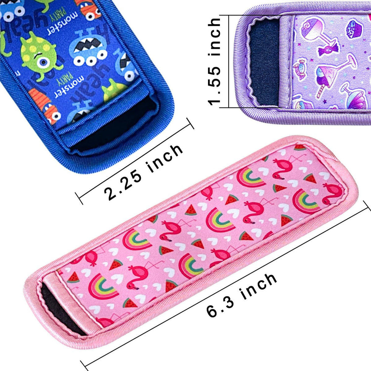 Hzran neoprene popsicle holder with eight designs helps identify everyone's treat.