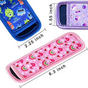 Hzran neoprene popsicle holder with eight designs helps identify everyone's treat.