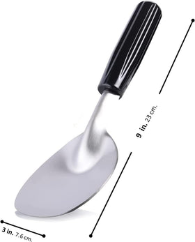 i Kito durable spade shown in deli kitchen for scooping gelato and frozen yogurt