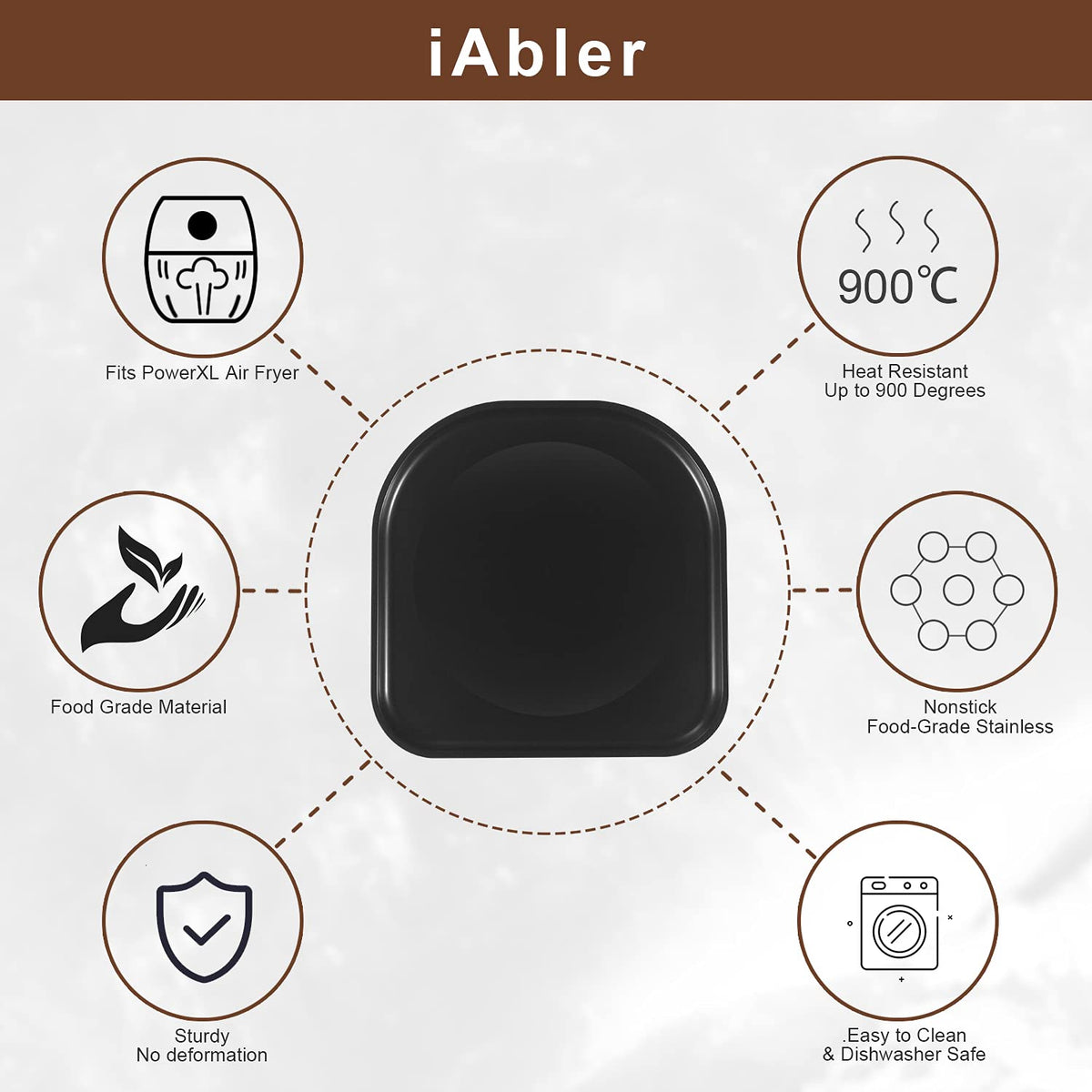 iAbler original drip tray for PowerXL Vortex Pro 10 qt CM007 prevents oil mess under the heating element