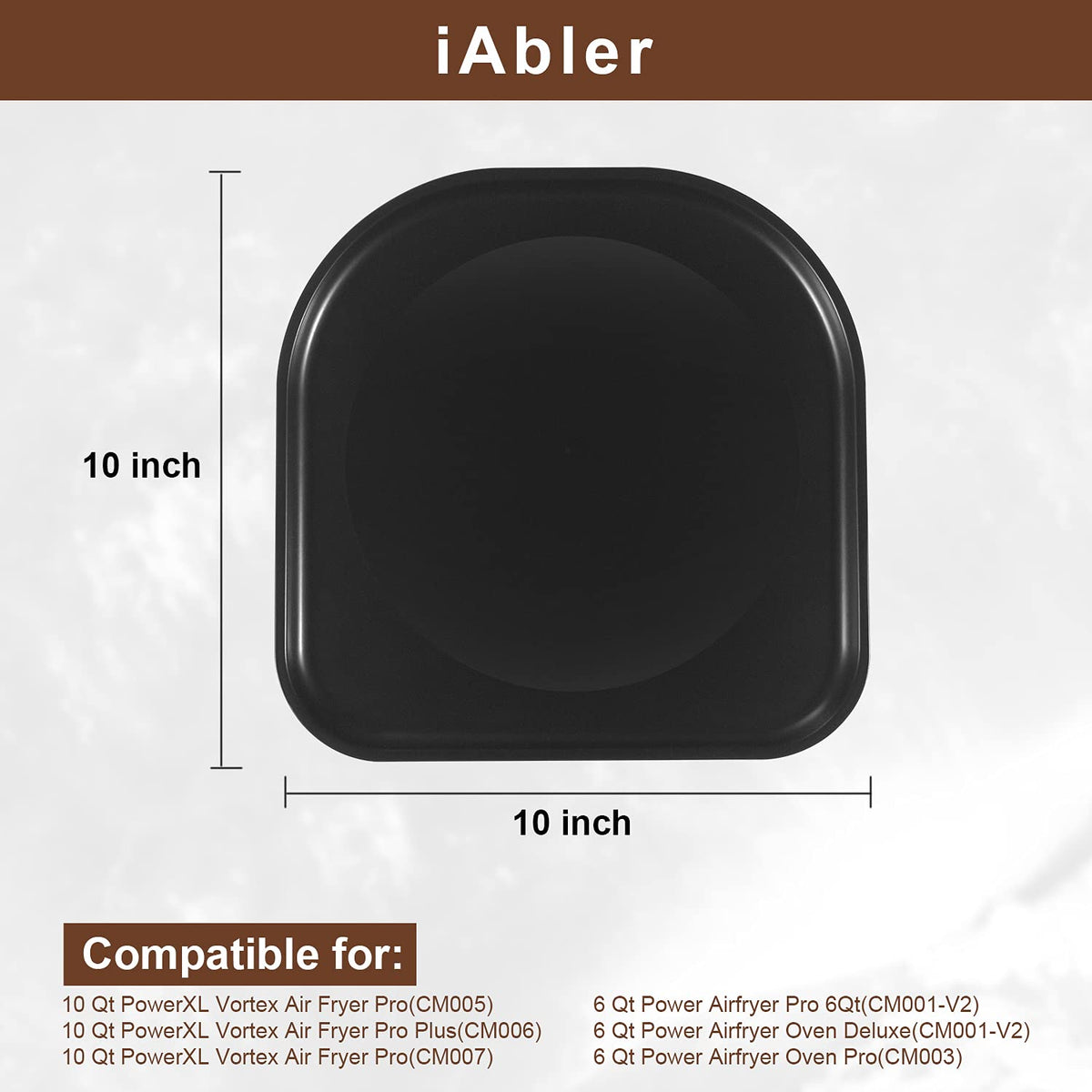 iAbler drip tray for PowerXL Vortex Pro Plus 10 qt keeps fryer interior clean during cooking