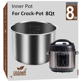iabler Original Inner Pot 8qt stainless steel with 3-ply bottom for even heating