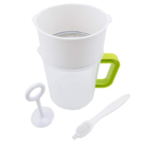 iAesthete multi-use food strainer assembly enables versatile kitchen filtering.