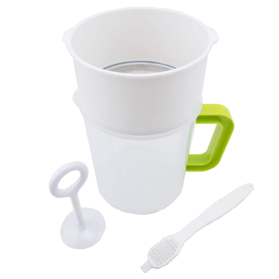 iAesthete multi-use food strainer assembly enables versatile kitchen filtering.