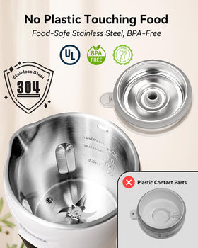 IAGREEA nut milk maker control panel enables quick hot or cold beverages.