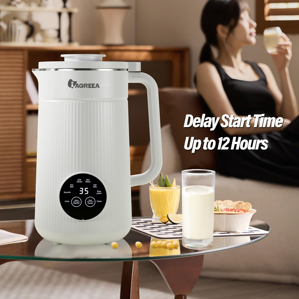 IAGREEA delayed start lets you prepare beverages for next day.