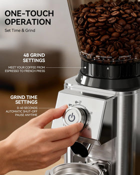 IAGREEA timer knob enables repeatable dosing up to 40 seconds.