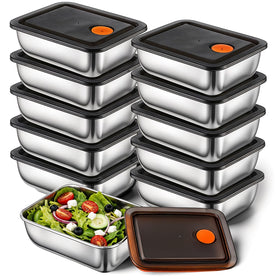 IANFAN 10 set stainless steel containers shown for meal prep and freshness