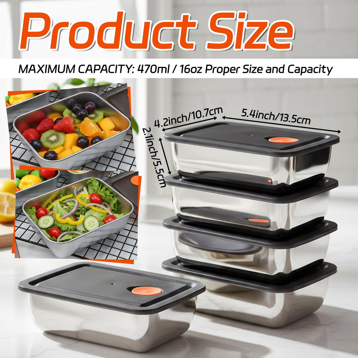 IANFAN leak proof lids with air vent shown on containers for easy opening