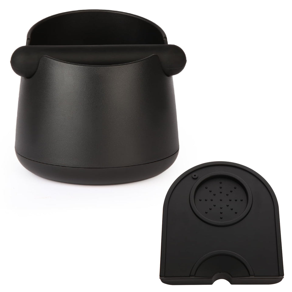 IAOSEN knock box with large opening and anti-slip base for tidy espresso grounds