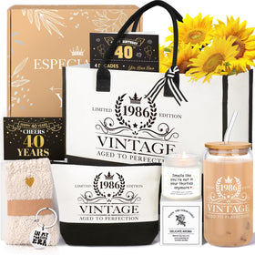 iAOVUEBY 40th birthday tote bag, spacious and versatile for daily use.