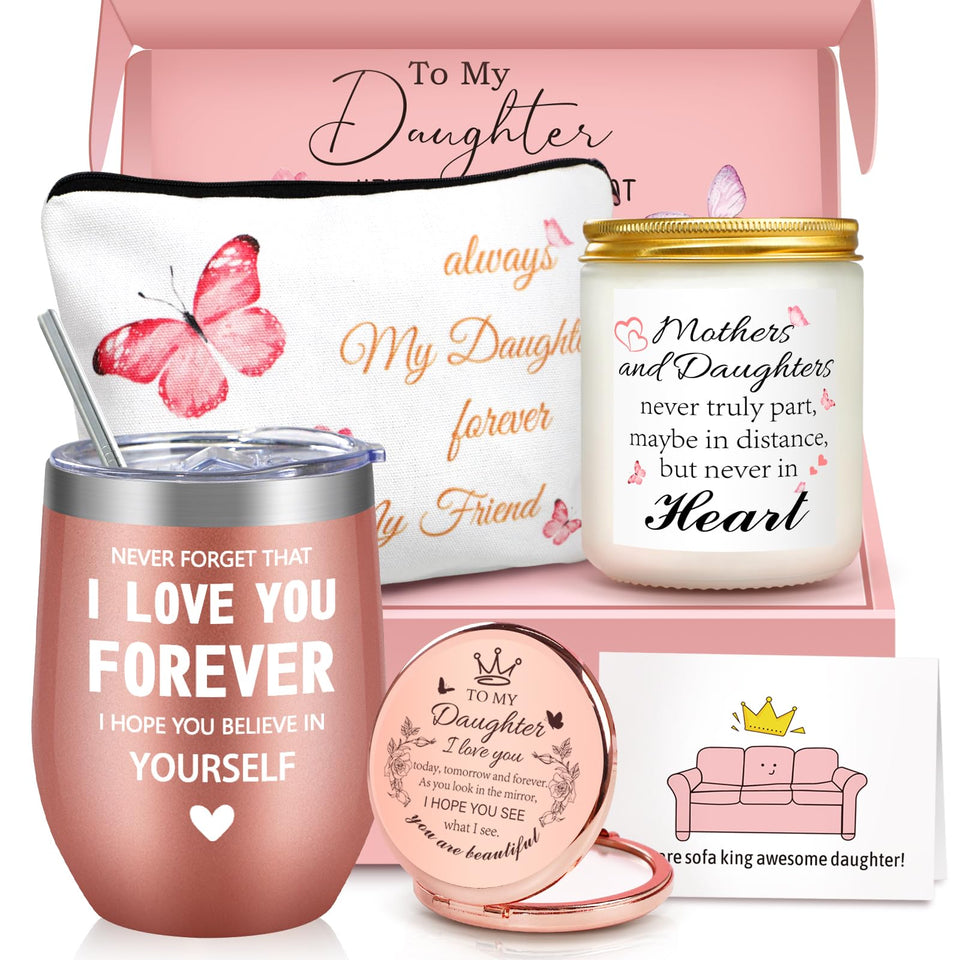 iaovueby pink gift box with gold lettering ready to gift for a daughter