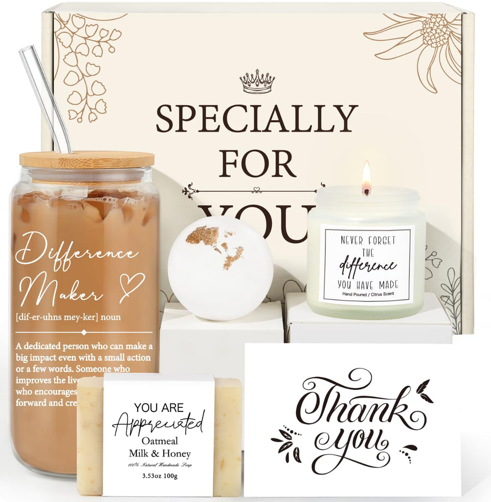 iaovueby Difference Maker glass cup shown as a durable daily-use keepsake.