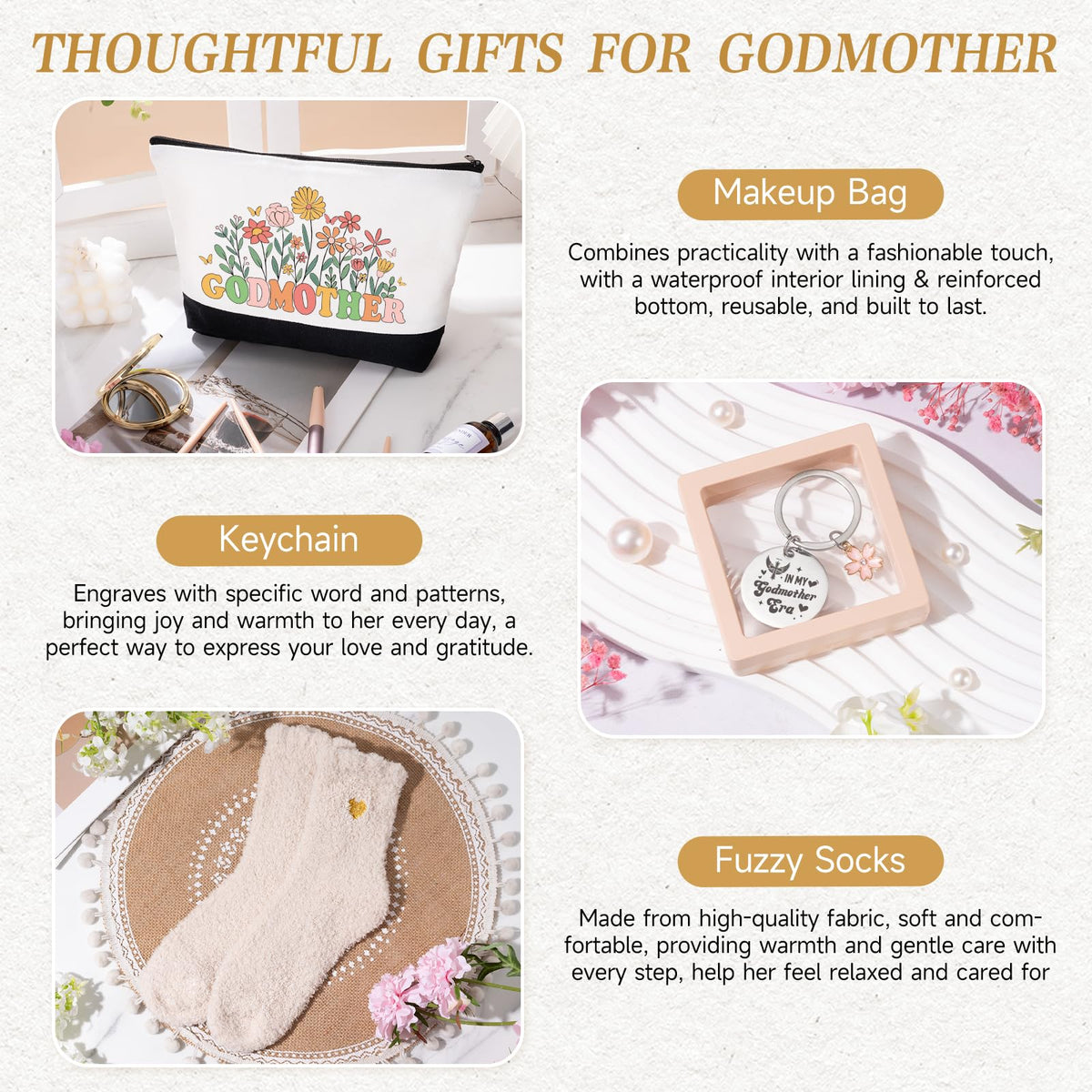 iAOVUEBY Godmother socks offering cozy comfort and a thoughtful touch