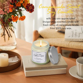 iAOVUEBY Lavender Candle creates a calming ambiance for moments of gratitude.