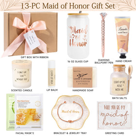 iAOVUEBY maid of honor spa items including face masks for pampering