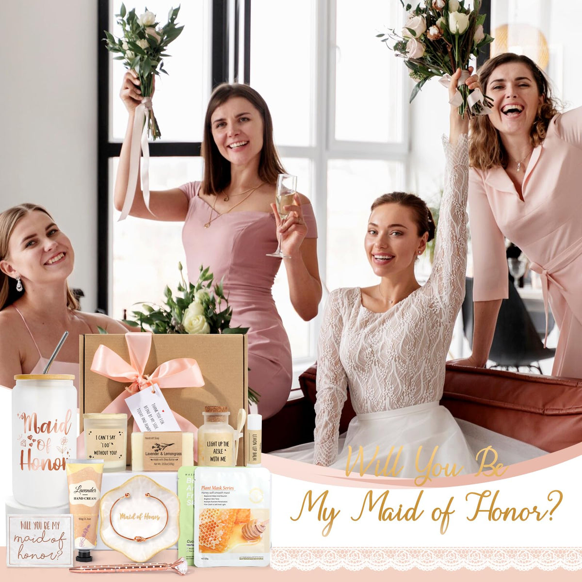 iAOVUEBY maid of honor lip balm and lavender hand cream