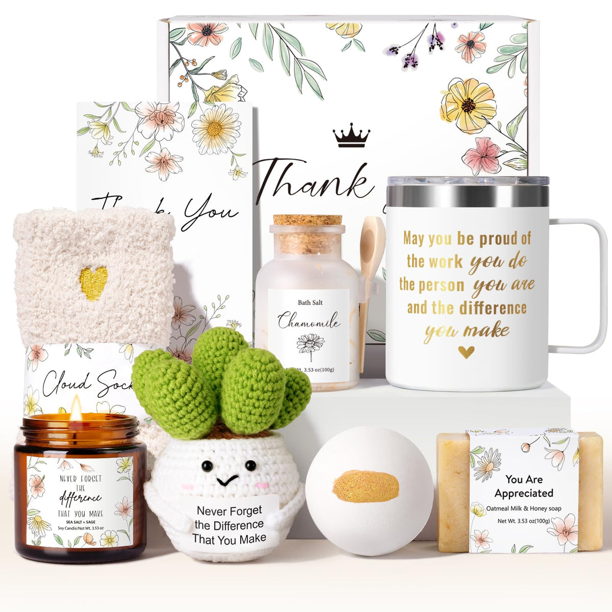 iaovueby tumbler with gold-foil quote for stylish hydration at work