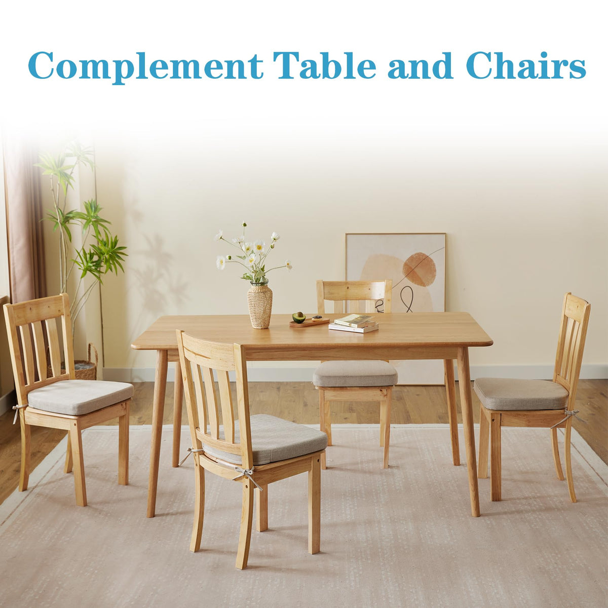 IASEAHK beige fabric complements a range of dining room styles