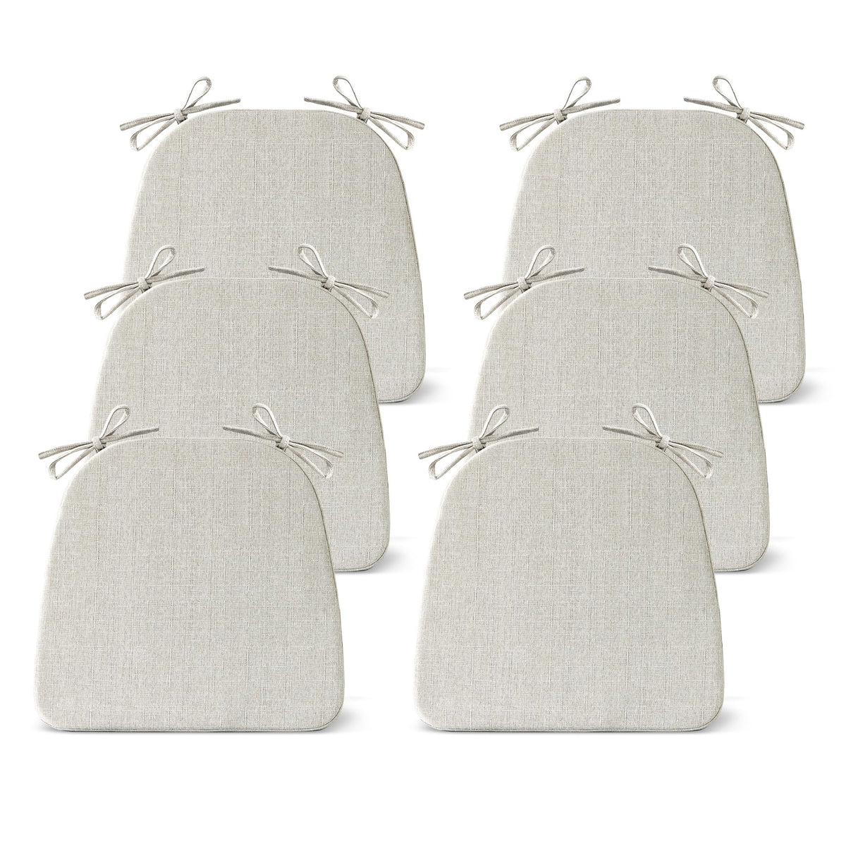 IASEAHK dining chair cushion set on a beige chair for added comfort.