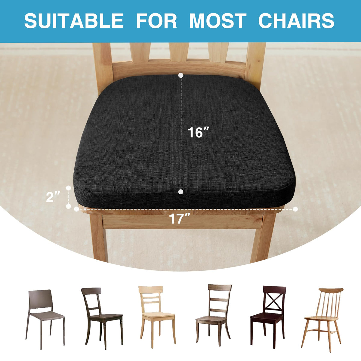 IASEAHK chair cushions with foam support contour to your body for comfortable seating.