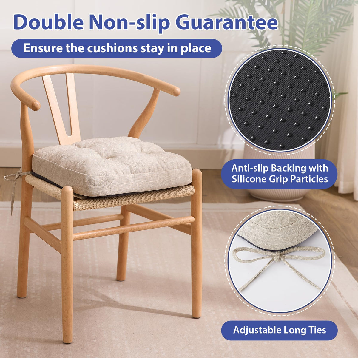 IASEAHK removable cover cushions are machine-washable for easy care