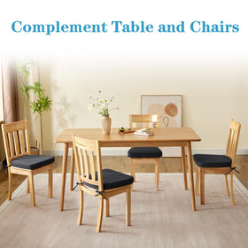 IASEAHK chair cushions secure fit with straps and non-slip base.