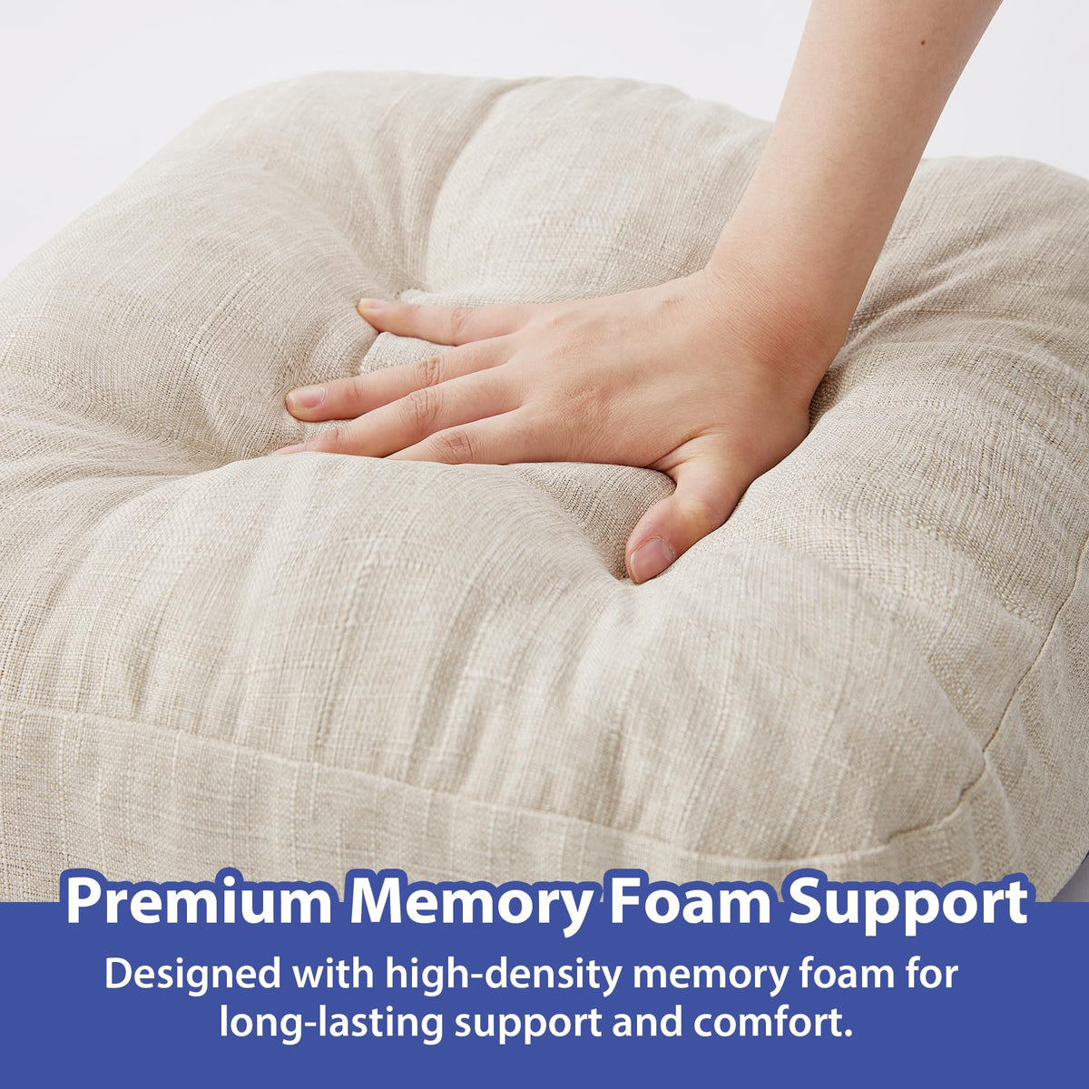 IASEAHK universal-fit cushions measure 16.5 by 16.5 inches