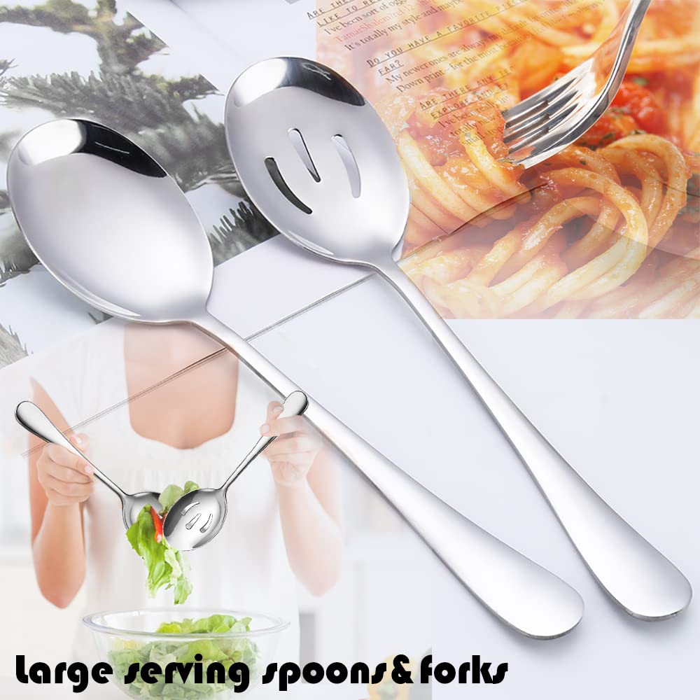 IAXSEE large serving tongs grip breads and salads with ease