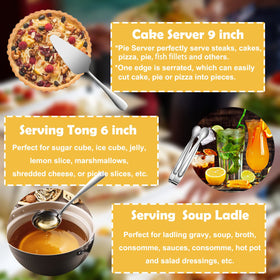 IAXSEE large slotted serving spoon ideal for draining sauces.
