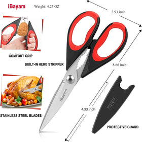 iBayam 2-pack kitchen scissors ideal for multiple tasks